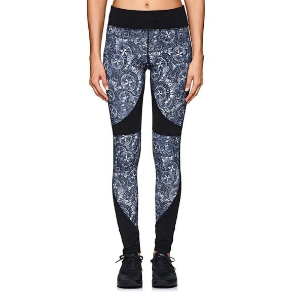 Cory Vines Womens Athletic Leggings Microfiber Size Small Black Abstract - Picture 1 of 2